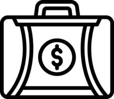 Money Suitcase Vector Icon