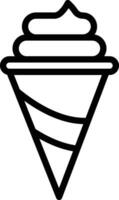 icono de vector de cono de helado