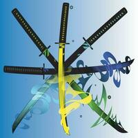 multiple katana all element effects vector