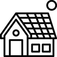 Solar House Vector Icon