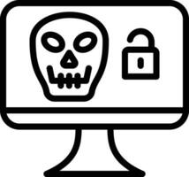 Computer Hacked Vector Icon Vector Icon