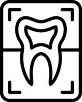 Tooth Xray Vector Icon