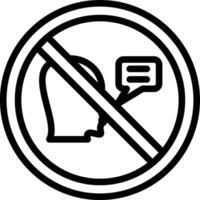 No Speak Vector Icon