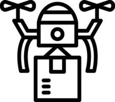 icono de vector de entrega de drones