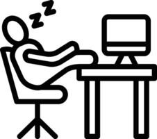 Lazy Work Vector Icon