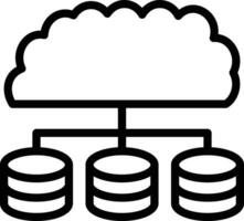 Cloud Database Vector Icon