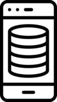 Smartphone Database Vector Icon