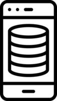 Smartphone Database Vector Icon