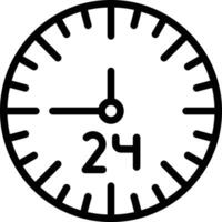 Icono de vector de 24 horas