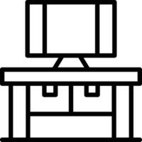 icono de vector de mesa de computadora