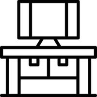 Computer Table Vector Icon