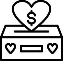 Charity Box Vector Icon