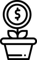 Money Plant Vector Icon