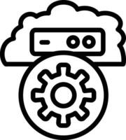 Cloud Setting Vector Icon