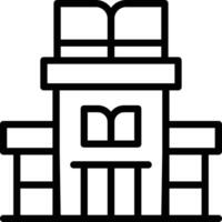 icono de vector de edificio de biblioteca