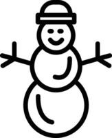 icono de vector de muñeco de nieve