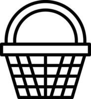 icono de vector de cesta de compras