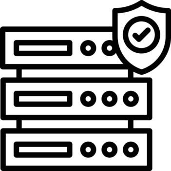 Server Security Vector Icon