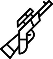 icono de vector de rifle de francotirador