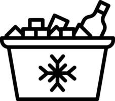 Ice Bucket Vector Icon