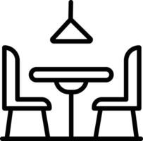 icono de vector de mesa de cena