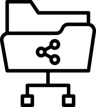 Shared Folder Vector Icon