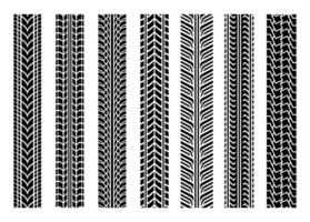 Car tire tracks patterns print texture seamless background vector