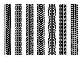 Car tire tracks patterns print texture seamless background vector