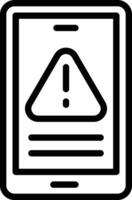 Mobile Warning Vector Icon