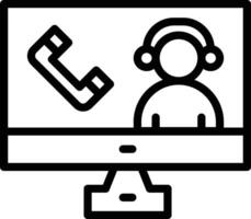 Online Call Center Vector Icon