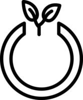Eco Power Button Vector Icon