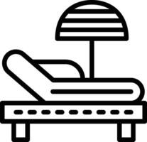 Sunbed Vector Icon