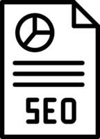 icono de vector de informe seo