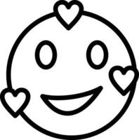 Smiling Face with Hearts Vector Icon