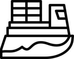 Cargo Ship Vector Icon