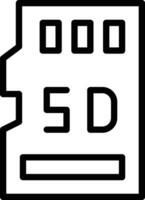 icono de vector de tarjeta sd