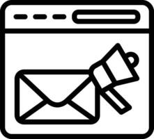 correo electrónico promoción vector icono