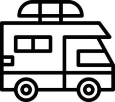 Camper Van Vector Icon