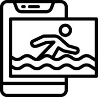 icono de vector de natación