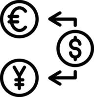 icono de vector de cambio de moneda