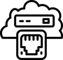 Cloud Ethernet Vector Icon