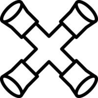 Cross Wrench Vector Icon