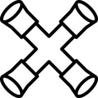 Cross Wrench Vector Icon