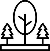 árbol paisaje vector icono