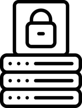 Database Lock Vector Icon
