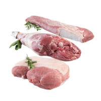 fresco carne de porco cortar Fora isolado transparente fundo png