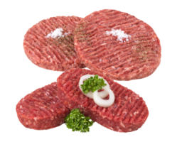 frisch Burger Fleisch Schnitt aus isoliert transparent Hintergrund png