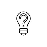 Question Mark Minimalistic Vector Black and White Icon. Vector Illustration for web sites, apps, design, banners and other purposes