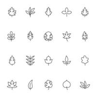 Leaf Vector Line Icon Set. Perfect for design, infographics, web sites, apps