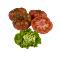 tomates, salade des légumes Couper en dehors isolé transparent Contexte png